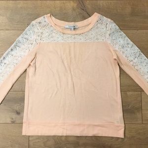 Peach With Lace Top